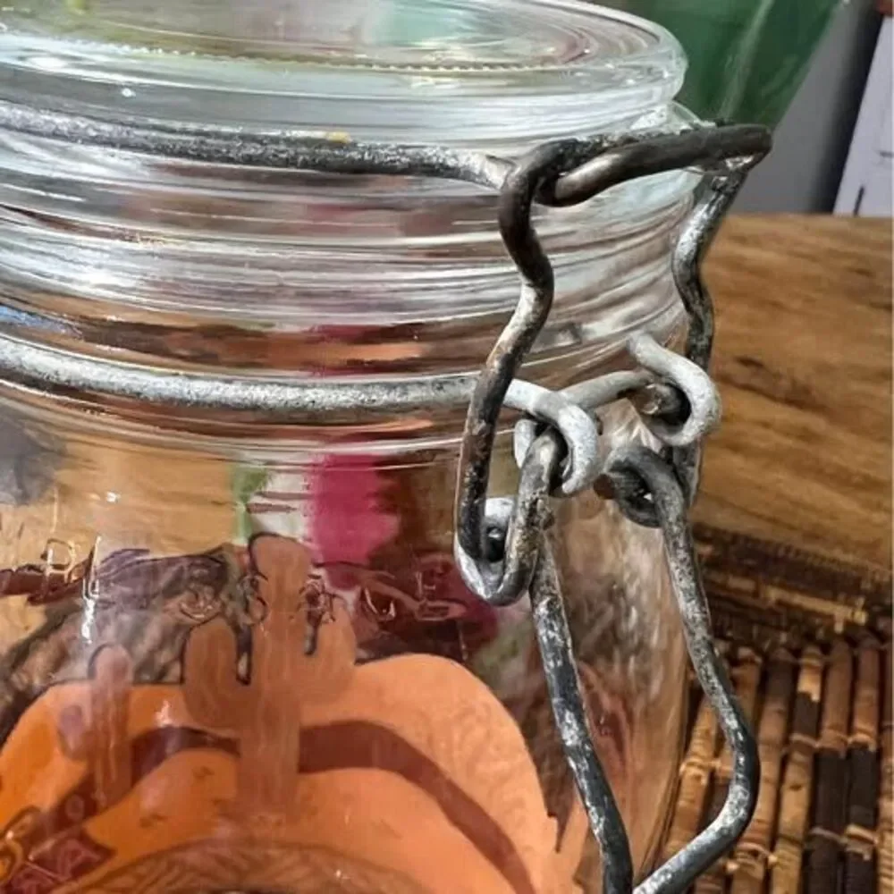 Mason Jar Glass With Wire Top Canister From The Arizona Pistachio Company